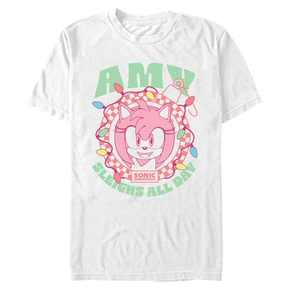 Mens Sonic the Hedgehog Sleighs All Day Ornament T Shirt