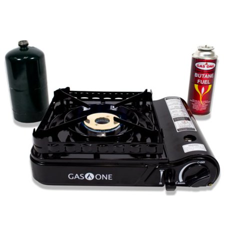 Gas Stove Blower - Gas One Propane or Butane Portable Dual Fuel Gas Stove Range Cook Top Camping 15,000 BTU