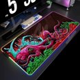 thumbnail image 3 of Alfombrillas de ratón, alfombrilla de escritorio RGB, alfombrilla para teclado de juegos, alfombrilla de ratón LED para jugador XXL, alfombrillas de ratón luminosas, diseño de pulpo, 3 of 5
