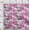 Fuschia Pink, variant on oneOone Organic Cotton Poplin Twill Fabric Leaves & Floral Ikat Printed Fabric 1 Yard 42 Inch Wide