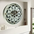 thumbnail image 3 of THE GEARS CLOCK Wall Clock with Real Moving Gears BE-LI_ 26 in Round White, 3 of 12