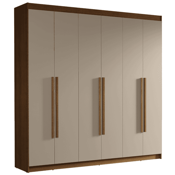Ropero Closet Madesa Venus 6 Puertas 180cm Marrón/Crema 1