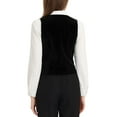 thumbnail image 3 of INSPIRE CHIC Velvet Suit Waistcoat for Women's Retro Sleeveless Steampunk Blazer Dressy Vest XS Black, 3 of 6
