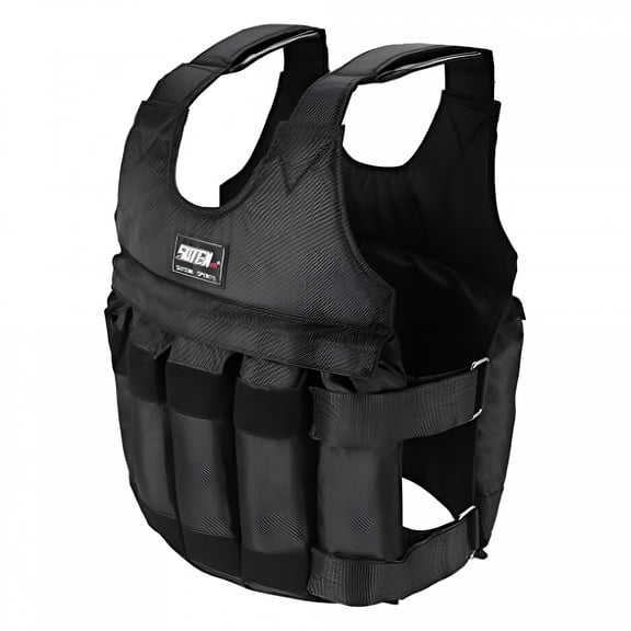 BESTSKY 110lb Adjustable Weighted Vest with Reflective Stripes, Body Weight Training Vest for Men and Women, Rucking Running Jogging Walking Strength Workout Gear