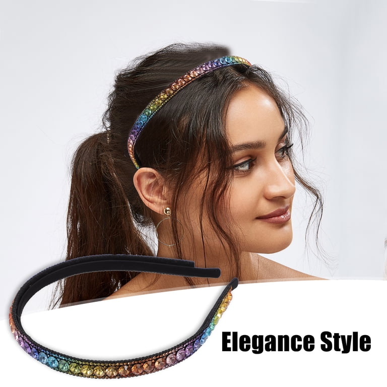 Unique Bargains 1 Pcs Rhinestone Headband Faux Crystal 