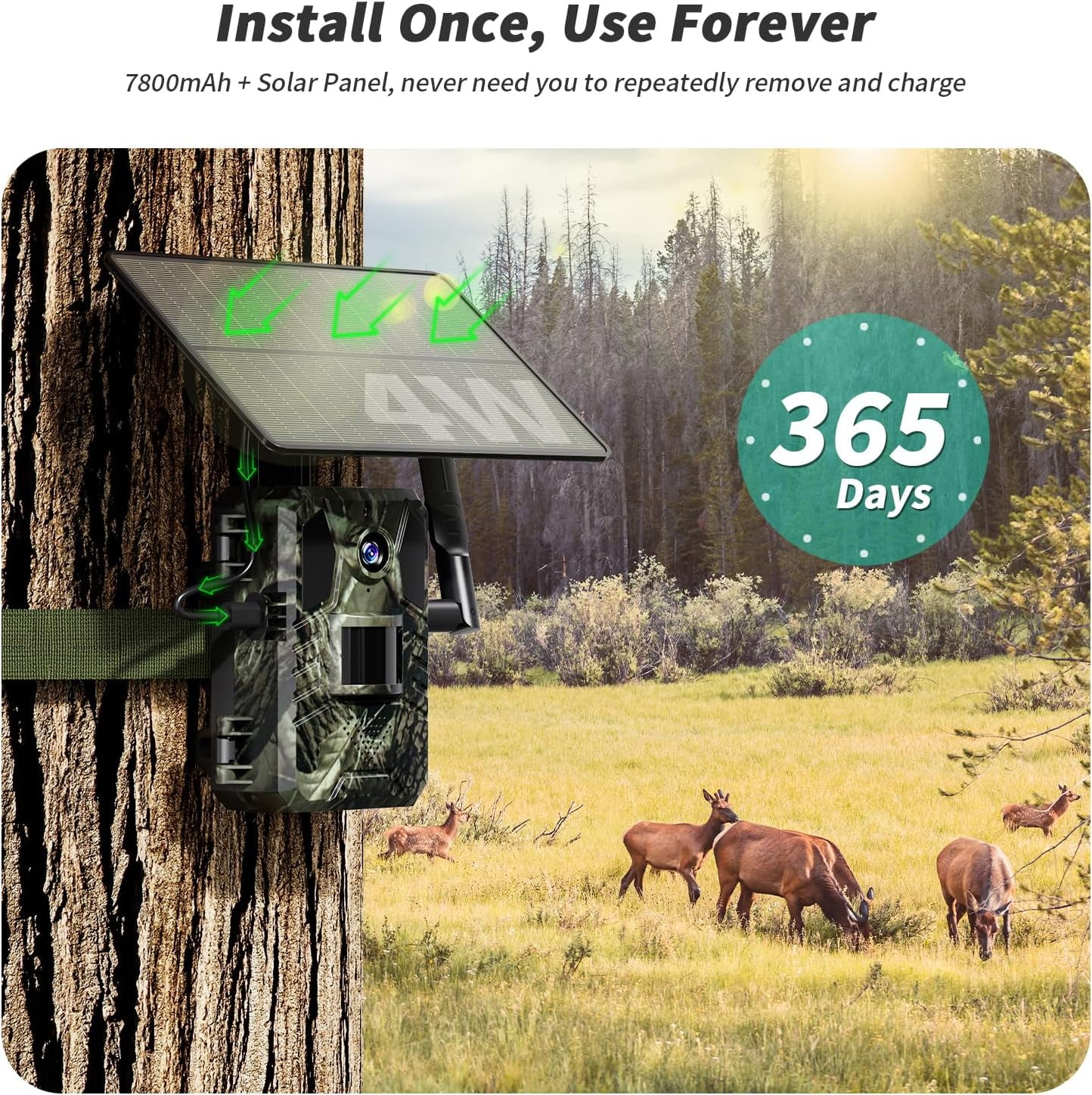 SEHMUA Trail Camera, AI Animal Detection Cellular Trail Cameras, Live Streaming Game Camera Built-in 4G LTE SIM Card with Unlimited Data Plan, Motion Activated 0.2s Trigger Trail Cam IP66 Waterproof