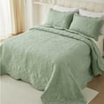 Stylish Solid Color Paisley Oversized King Quilt Bedding Set with Shams