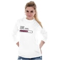 thumbnail image 3 of Romantic Geek Gamer Love Loading Cute Women's Long Sleeve T Shirt Brisco Brands X, 3 of 6