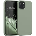 thumbnail image 1 of Étui en Silicone TPU Compatible avec iPhone 13 - Étui de Téléphone Mince avec Finition Douce - Gris Vert, 1 of 8