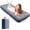 Navy Blue-1pcs, variant on Camping Air Mattress Inflatable Air Bed Flocked Surface Travel Bed Sleeping Pad Air Bed for Outdoor Camping Tent Guest Travelling
