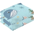 thumbnail image 2 of SKYSONIC 2 PCS Hand Towels, Whale 16 x 28 Inch Soft Highly Absorbent Cotton Bathroom Towels for Bathroom Ktichen Travel SPA Gym, 2 of 7
