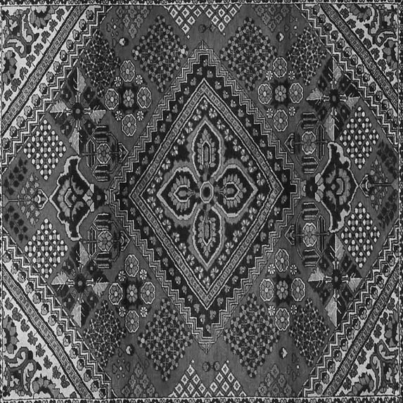 Ahgly Company Indoor Square Persian Gray Traditional Area Rugs, 6' Square