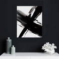 thumbnail image 4 of JEUXUS Black and White Abstract Canvas Wall Art with Strokes Abstract Shapes Illustrations Modern Art Prints for Living Room Bedroom Decoration -, 4 of 4