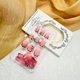 thumbnail image 4 of SXTSZJ Uñas postizas adhesivas cuadradas cortas con estampado de leopardo rosa y moño, 24 piezas, 4 of 7
