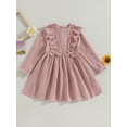 thumbnail image 2 of GXFC Baby Girls Fall Princess Dress Clothes 3T 4T 5T 6T 7T Infant Girls Long Sleeve Ruffle A-line Dress Spring Autumn Clothing for Newborn Girls, 2 of 7