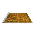 thumbnail image 2 of Ahgly Company Machine Washable Indoor Square Persian Yellow Traditional Area Rugs, 5' Square, 2 of 4