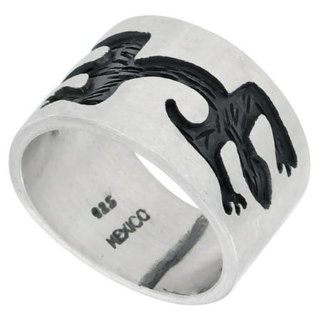 Sterling Silver Native American Design - Sterling Silver Native American Design Gecko Ring, sizes 8-13