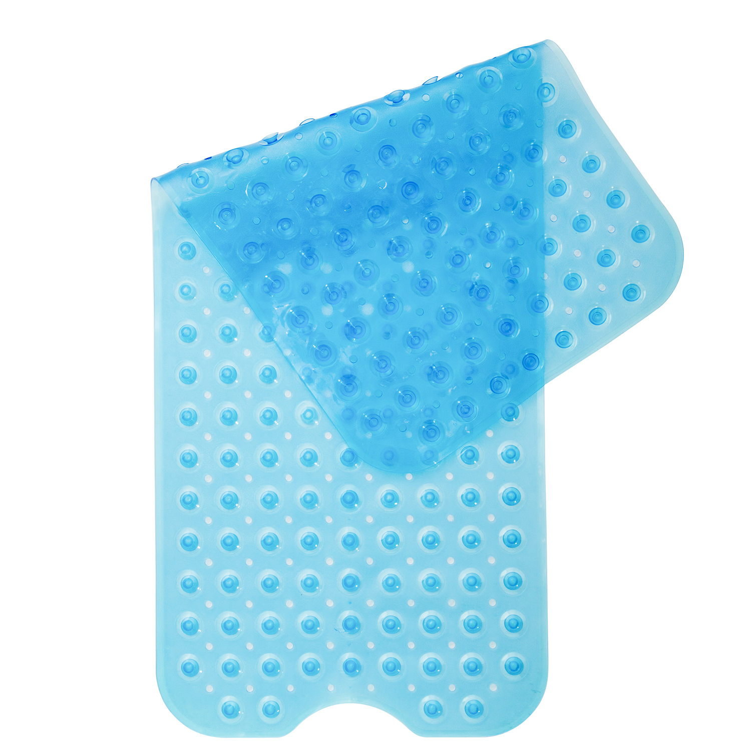 Bath Tub Mat Blue 39 x 15 Inches NonSlip Shower Mats with Suction Cups