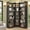 70.8" Black, variant on ModFurne Corner Bookshelf Modern 70.8 Inch Tall 7 Tiers L-Shaped Storage Display Rack Black 1 Pack