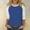 Blue, variant on Aloohaidyvio 3/4 Sleeve Shirts for Women,Women's Casual 3/4 Sleeve Tunic T-Shirts Round Neck Cute Tops Basic Tees Loose Fit Pullover Dressy Blouses
