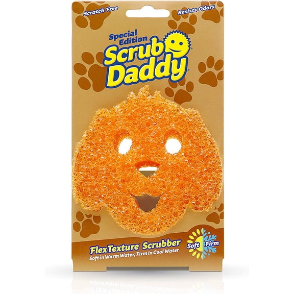 Scrub Daddy Special Edition Pets Dog - Scratch-Free Multipurpose Dish Sponge - BPA Free & Made with Polymer Foam - Stain & Odor Resistant Kitchen Sponge (1ct)