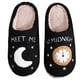 thumbnail image 2 of Zapatillas de invierno Zapatillas de casa de felpa cálidas Mujeres Hombres Meet Me At Midnight Zapatillas, 2 of 6