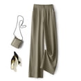 thumbnail image 4 of Mifelio Dress Pants for Women, Women's Wide Leg Pants High Elastic Waisted in The Back Business Work Trousers Long Straight Suit Pants for Summer Wide Leg Pants Woman Khaki L, 4 of 4