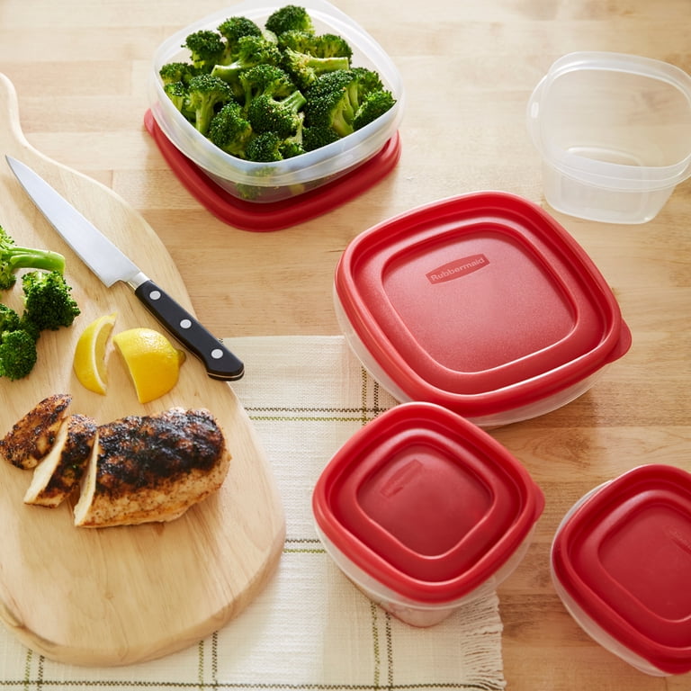 Rubbermaid 24-Piece Plastic Food Storage Containers with Easy Find