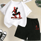 thumbnail image 4 of Conjunto de ropa de verano para niños y niñas con superhéroes, camiseta de manga corta de algodón y pantalones cortos, traje informal con estampado de Spider-Man, 4 of 5