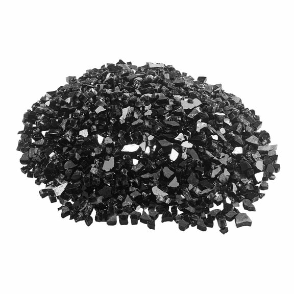 10 LBS 1/2-Inch Black Fire Glass Rocks - for Fireplace, Fire Pit & Fire Table  Fireproof Decorative Media