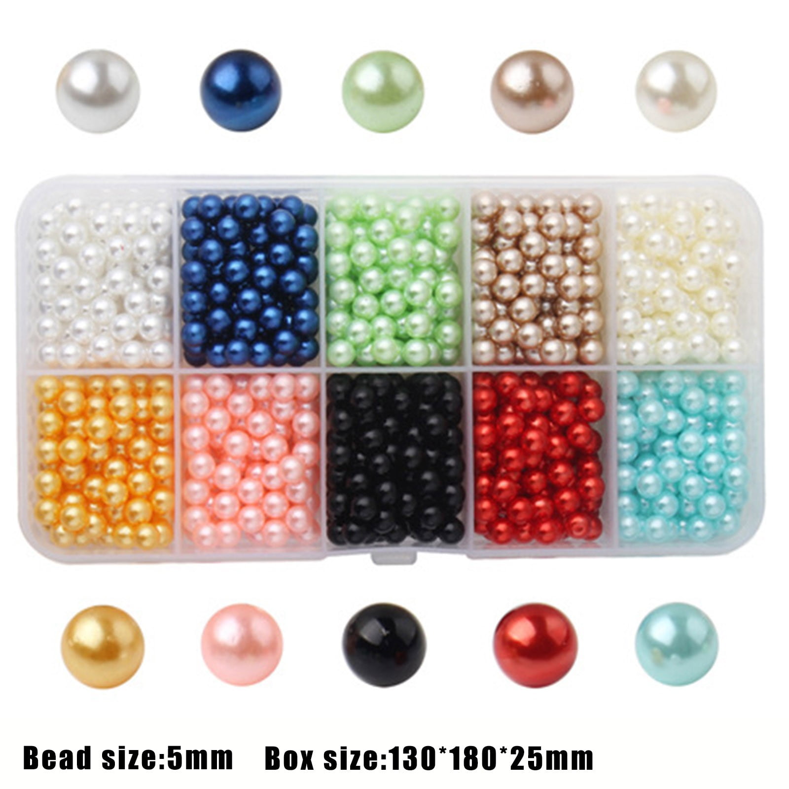 Clearance Office cabinet under $6,Pearl Beads For Crafts Round Pearl Bead Loose Bracelet Jewelry Choker DIY Making 2PC