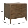 thumbnail image 3 of SAFAVIEH Couture Ariella Modern Nightstand with 3 Drawers, Brown, 3 of 15