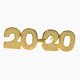 thumbnail image 3 of unbranded 2Ud Gafas Marco 2020 Doradas Para Accesorios De Fiesta Y Eventos Festivos, 3 of 4