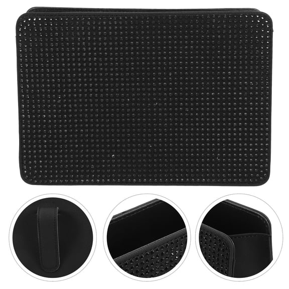 WHAMVOX Practical Car Door Storage Box for Most Vehicles Black PU Material Great for Tissue Keys and More