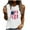 White, variant on IROINNID Women's Round Neckline T-Shirt Sleeveless 4th Of July Summer Casual Loose Tops