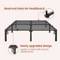thumbnail image 5 of 16 Inch High QUEEN Metal Bed Frame with Under-Bed Storage Space,Heavy Duty Metal Platform Bed Frame with Reinforced Slats Support,No Box Spring Needed, Noise Free, Easy Assembly, 5 of 8