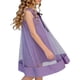 thumbnail image 5 of Vestido de Fiesta de Navidad de Niñas Color Sólido Suave Cuello Redondo Fino Correa de Hombro Vestido Superior para Niños Manga Corta Estilo Lindo Vestido de Navidad Niña Bebé, 5 of 6