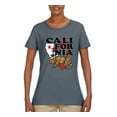 thumbnail image 2 of California Republic Cali Bear Pop Culture Womens Graphic T-Shirt, Charcoal, Large, 2 of 3