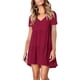 thumbnail image 1 of Vestido túnica de verano para mujer, cuello en V, informal, suelto, fluido, vestidos de cambio de columpio Ormromra WMZY-757-123, 1 of 5