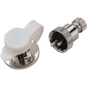 SeaDog 426262 Polarized 3 Amp 2 Pin Electrical Outlet, #6 Fastener, Cast Brass and Chrome Plated