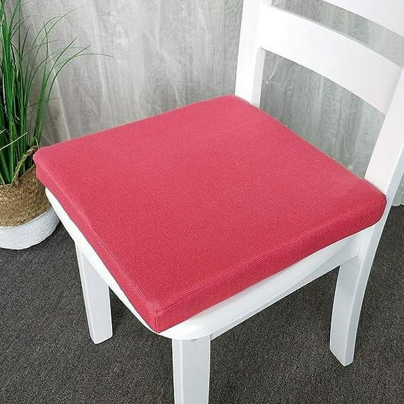 Nvzi Soft Foam Seat Cushion, Thicken Chair Pad, 20X20X2 Inches Chair Cushion with Removable Cover, for Relief and Comfort Watermelon Red
