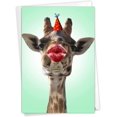thumbnail image 1 of The Best Card Company Wild Kisses - Birthday Greeting Card with Envelope (4.63 x 6.75 Inch) - C9280ABDG, 1 of 5