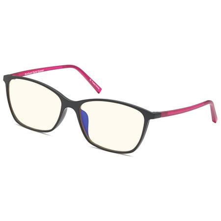 TRUST OPTICS Premium Optical Quality Glasses Frame in Modern Cateye RX Grooved Prescription Ready Rx-able Eyeglasses w Anti UV400 Anti Glare in Black Rose (Best Anti Glare Eyeglasses)