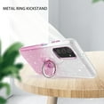 thumbnail image 2 of TJS for Samsung Galaxy A54 5G Phone Case, with Tempered Glass Screen Protector, Two Tone Shinny Glitter Metal Ring Magnetic Support Kickstand Cover for Galaxy A54 5G (Pink), 2 of 6