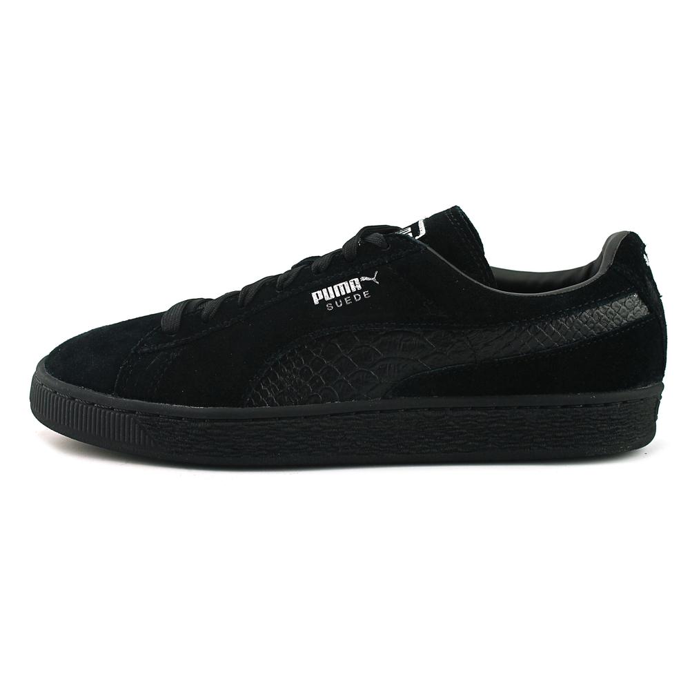 PUMA 363164-06 : Men's Suede Classic Mono Reptile Fashion Sneaker, Black (Puma Black-puma Silv, 9.5 D(M) US) - image 4 of 5