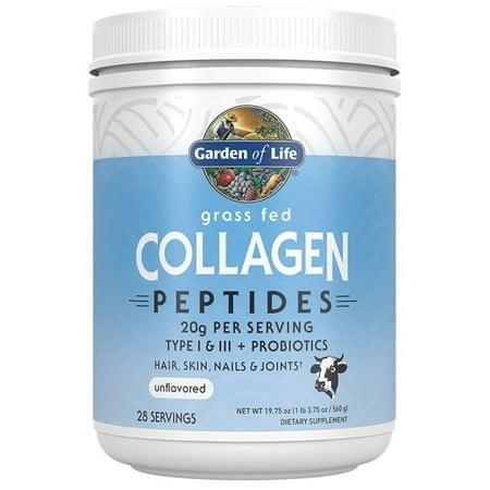 (Best Used By 27/Mar/2025) Garden of Life Grass Fed Collagen Peptides - Unflavored 19.75 oz Pwdr