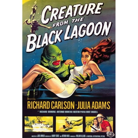 Pop Culture Graphics MOVCF9161 Creature From The Black Lagoon Movie Poster Print, 27 x 40
