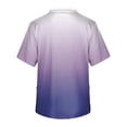 thumbnail image 5 of Domuza Mens Scrubs Top Tie-Dye Gradient Short Sleeve V Neck Work Uniform Loose Fit Soft Comfy Medical Scrub Tops with 3 Pockets White L, 5 of 5