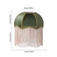 thumbnail image 3 of French Style Umbrella Shaped Tassel Fabric Lampshade, Restaurant Bedroom Desk Lamp Lighting, for Home Party Mantel Shelf Wall Door Porch and Seasonal Displays, 3 of 6