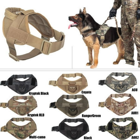 Tactical Military K9 Service Dog Vest Nylon Police Patrol Harness